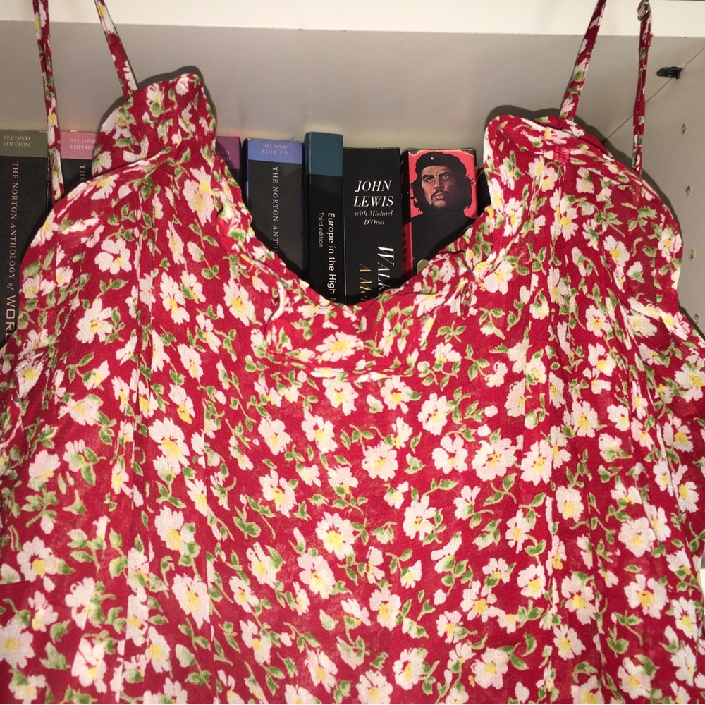 Reformation Yvonne Red Floral Flower Jumpsuit - Picture 7 of 14